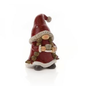 Christmas Gnome Holding Mug 11.5cm