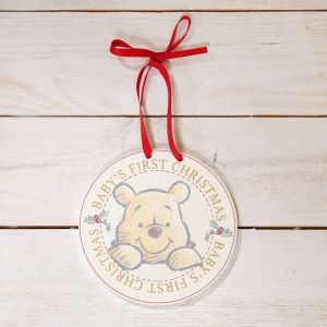 Disney Baby's First Christmas Hanging Plaque - Pooh - XM6109