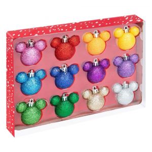 Disney 12 Mickey & Minnie Head Baubles - XM8655