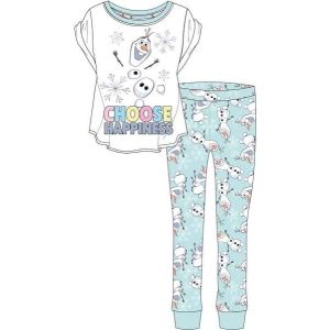 Ladies Official Disney Olaf S/Sleeve Top & Lounge Pant Pyjama Set