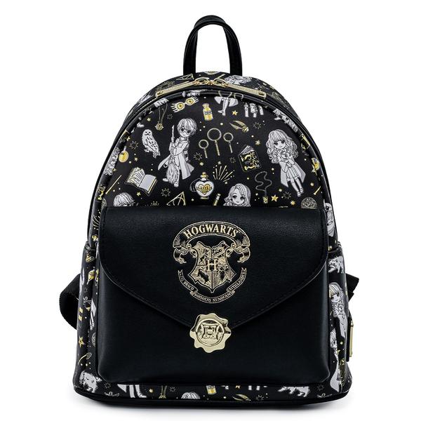 Loungefly Harry Potter Magical AOP Faux Leather Mini Backpack