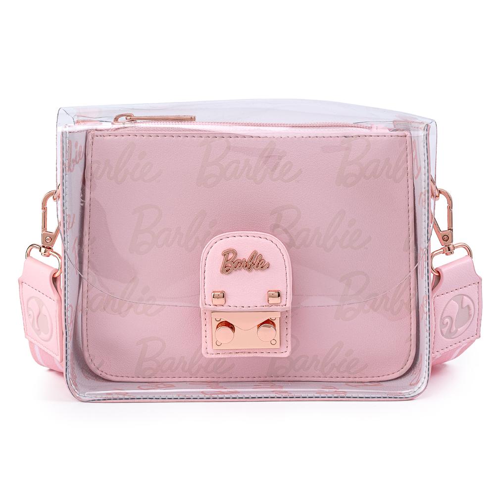 Loungefly Barbie Rose Gold Pouch and Clear Cross Body Bag - MTTB0001